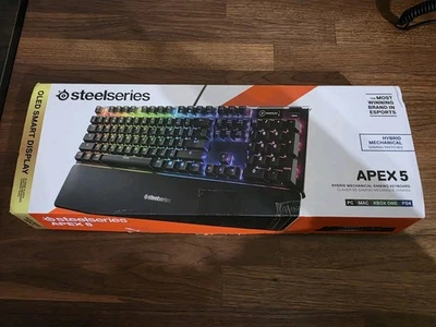 - SteelSeries Apex 5 Mechanical Gaming Keyboard Wired, Black Open Box - Image 1 of 4