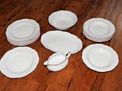 *** SELTMANN Weiden Cornelia Roter Rand Essgeschirr für 6 Personen *** - Bild 1 von 4