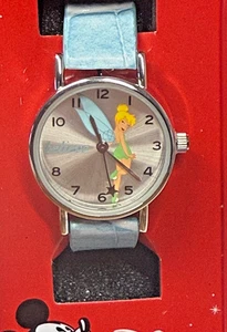 Reloj Pulsera Campanilla Infantil Disney con Correa de Cuero Azul en Caja de Regalo - Imagen 1 de 6