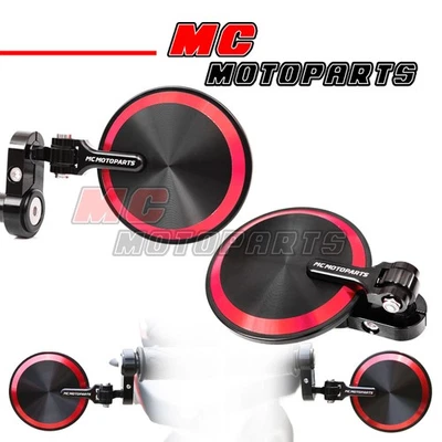 REBORN Red Folding CNC Bar End Mirrors For Ducati GT Sport 1000 06-10 09 08 07 - Image 1 of 4