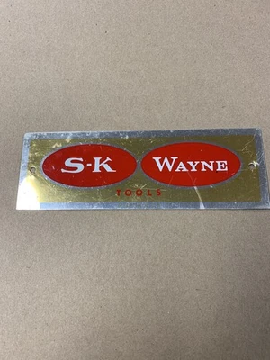 S-K Wayne Tools Metal Plaque/Badge/Sign great color  - Image 1 of 4