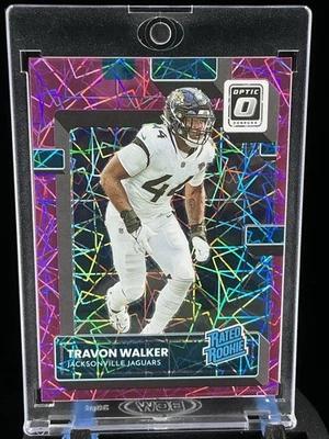 2022 Donruss Optic Travon Walker Pink Velocity Prizm Rated Rookie 79/79 Jaguars - Image 1 of 4