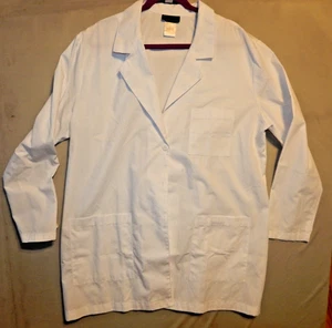 Womens size 20 Cherokee Scrubs white lab coat jacket style 346 long sleeves with - Picture 1 of 18