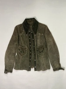 1971 Cordoba by Henry Lehr Green Suede Snap Jacket 1970’s Women’s XS S  - Picture 1 of 5