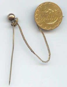 Gettone dell'amore, principessa d'oro US $3, nome John, spilla cappello - Foto 1 di 2