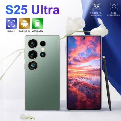 Unlocked S25 Ultra 5G Smartphone 5.0“ Android MINI Cell Phones Dual SIM 4GB+64GB - Image 1 of 4