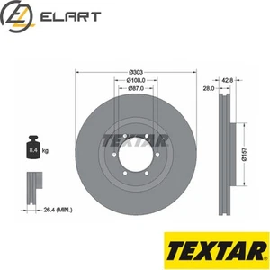 2x BRAKE DISC 92180003 FOR HYUNDAI TERRACAN D4BH 2.5L J3 2.9L 4cyl TERRACAN 3.5L - Picture 1 of 6