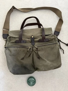 Filson 24 hour tin cloth briefcase in Olive - Picture 1 of 9
