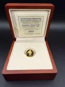 Griechenland 100 Euro 2022 Ares Gold 999.9 PP / im Original Etui - Bild 1 von 3