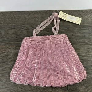 Borsa/borsa barba rosa look vintage matrimonio formale sera piccola nuova con etichetta - Foto 1 di 5
