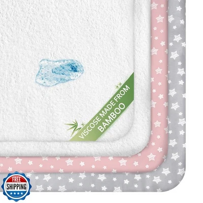 Sábanas para cuna y protector de colchón impermeable para cuna para niños paquete de 4 Foto 1 de 4