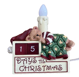 Avon Advent Countdown To Christmas Sleeping Bear Night Light with numbers - Picture 1 of 13
