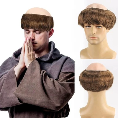 Bristol Novelty BW640 Short Hair and Monk Wig, Brown, One Size