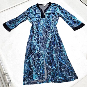 Diamond Tea gown velvet zip robe size xl - Picture 1 of 4