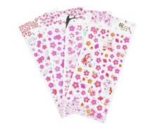 Foam Sakura Stickers 4 Sheets with Mount Fuji Cats Geisha and Kinds of Japane...