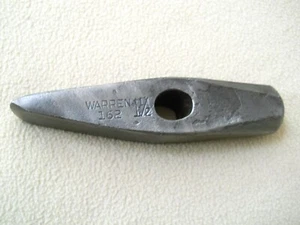 Vintage Warren 1 1/2" abgeschnittener Hammerkopf # 162 / Schmiedwerkzeug - Bild 1 von 10