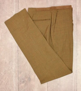 Men's NOS VTG 1960s Brownish Green & Black Tapered Leg Pants Sz 33 60s - Picture 1 of 9