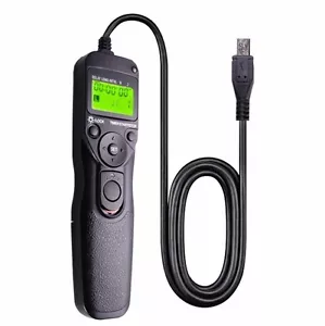 LCD Timer Remote Control Cord f Sony a7R IV/a7 III II/a9/a99 II/a7S/a6600/a6000 - Picture 1 of 2