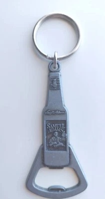 SAMUEL ADAMS GLASS CRAFT BEER BOTTLE OPENER USA Metal Keychain - Image 1 of 4