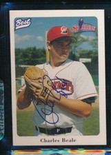 1996 Best Lowell Spinners Charles Beale #5 signed auto autograph swsw6