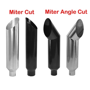 4''/5''Inlet 7''/8''Outlet 36"Long Miter Angle Cut Diesel Smoker Exhaust Stack - Picture 1 of 20