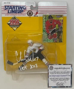Chris Chelios Signed 1995 Chicago Blackhawks NHL Starting Lineup Figure Schwartz - Picture 1 of 10