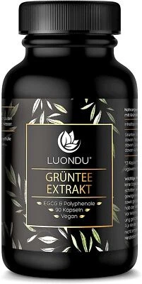 LUONDU Grüntee / Green Tea - EGCG - 90 Kapseln / Grüntee Extrakt Polyphenole