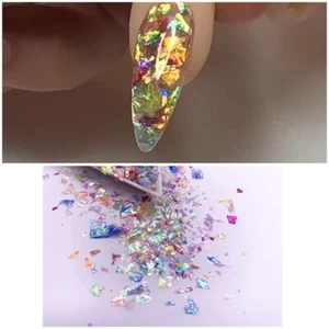Unicorn Opal NAIL ART / Crafts - Iridescent Mylar Flakes / Flakey Glitter 5g Pot - Picture 1 of 3