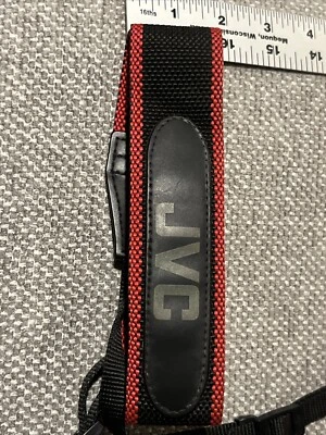 JVC Black with Red Vintage Stripes Camera Strap 1.5 Inches #007 - Image 1 of 4