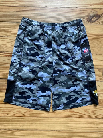 Youth NFL Team Apparel Jacksonville Jaguars Black Camo Extra Yardage Shorts Cover