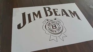 Großes JIM BEAM Band Logo Text Schablone hochdetailliert Airbrush Handwerk Whiskey A3 - Bild 1 von 1