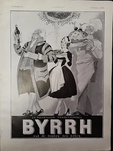 Byrrh Aperitif 1930 L'illustration Magazin Druck Werbung FRANZÖSISCHES Kochdienstmädchen - Bild 1 von 3
