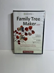 Family Tree Maker 2009 Platinum Computer Software for PC Windows by Ancestry.ca - Picture 1 of 3