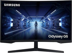 Samsung Odyssey G55T 27" Gaming Monitor 2560 x 1440 Wide Quad HD LED Black - Afbeelding 1 van 2