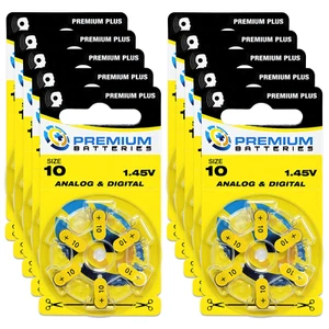 Batterie Premium misura 10 batterie per apparecchi acustici 1,45 V (confezione da 60) - Foto 1 di 6