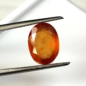 AAA Rare Natural Orange Hessonite Garnet Oval Shape Faceted Gemstone 2.95 Carat - Picture 1 of 5