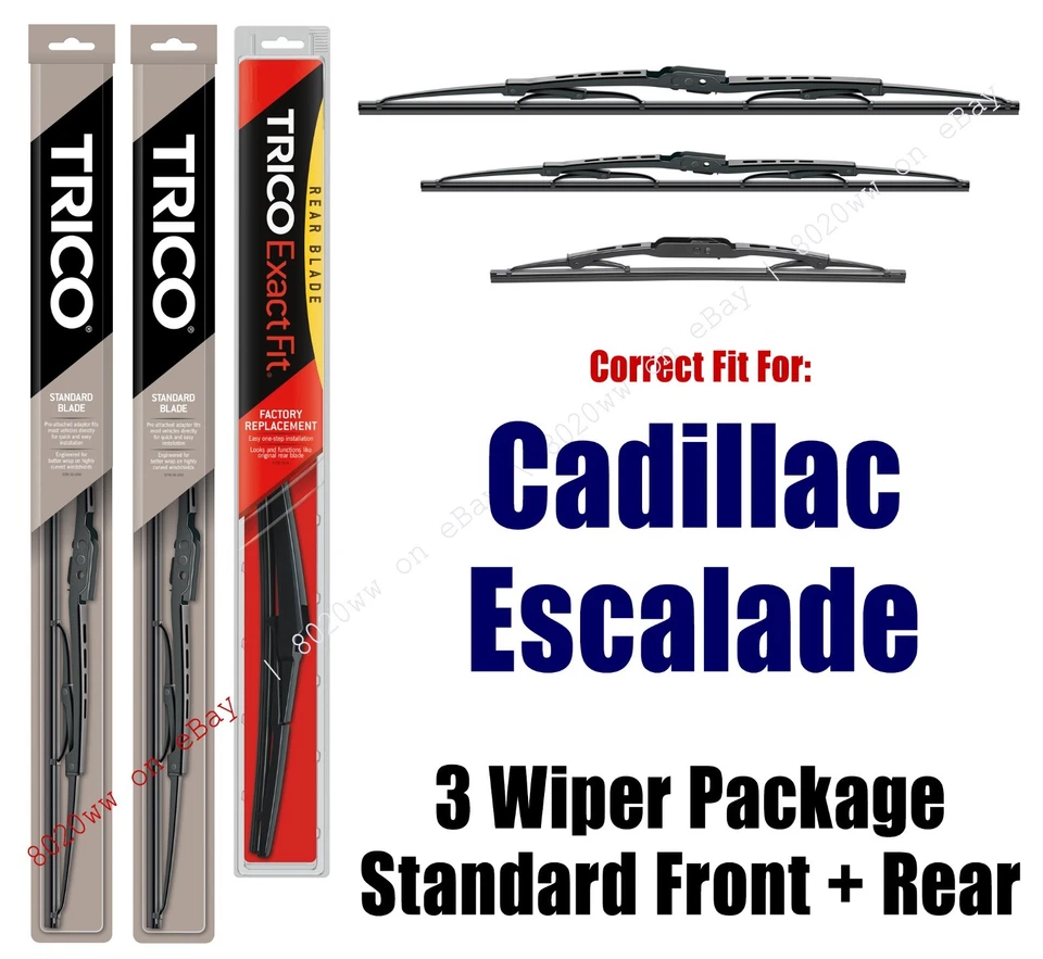3 件 Wiper 包装前后 - 适合 2018 凯迪拉克凯雷德 - 30221 x 2 / 13-1 — 第 1/1 张图片