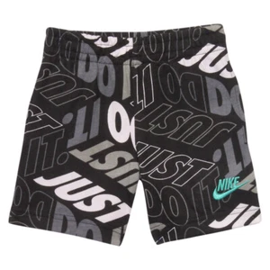 Nike Little Boy's Shorts Just Do It All-Over Print Black - Picture 1 of 8