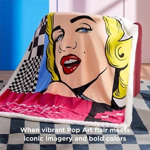 Bedspread Sherpa Marilyn Monroe Blanket - Picture 1 of 2