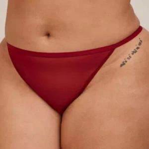 Torrid Sexy Jester Red Mesh G-String Panty Plus Size 1X, 14/16 - Picture 1 of 6
