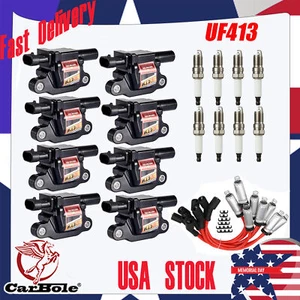 High Performance Square Ignition Coil Kit For Chevy GMC 5.3L 6.2L UF413 D510C - Picture 1 of 24
