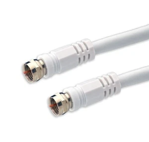 1,5m Koaxialkabel mit F-Stecker für Sat / Data / TV / Modem Kabel (Vodafone) + - Bild 1 von 3