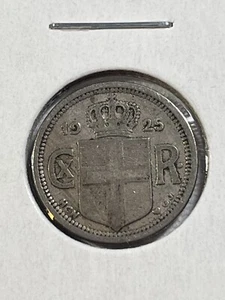 1925 Iceland 25 Aurar Low Mintage - Picture 1 of 4
