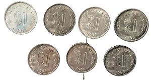 1971 to 1986 $1 parliament series full set Coin in excellent grade (7 pcs set)BU - Picture 1 of 2