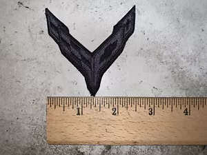 Patch su misura ricamata come Corvette C8 da stirare e/o cucire BLACKOUT - Foto 1 di 2