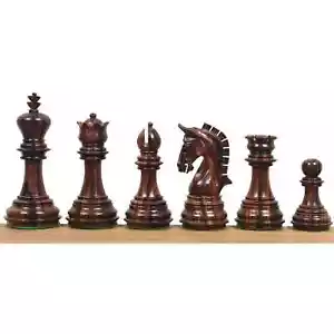 3.8" Imperial Staunton Luxury Chess Pieces Only set - Weighted Rosewood - Picture 1 of 7