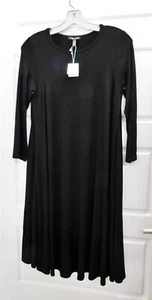 Neu Eileen Fisher leichtes Viskose Langarm Jersey Kleid Gr. XXS - Bild 1 von 4