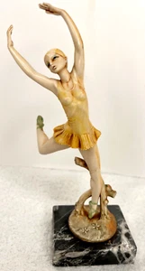 Vintage 1950s Depose Simonetti Ballerina Italy Figurine #352 Signed Marble Base - Picture 1 of 10