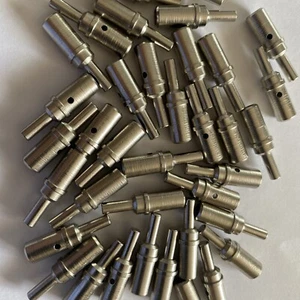(100) TE DEUTSCH 0460-204-08141 Pin massiv, Größe 8, 8-10AWG, Nickel - Bild 1 von 2