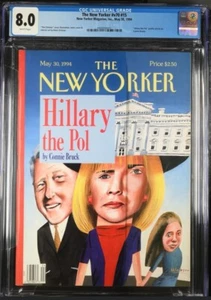 Bill & Hillary Clinton Cover The New Yorker May 30, 1994 CGC Graded 8.0 - Picture 1 of 3